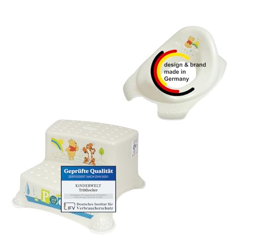 KiNDERWELT Töpfchen Set - für Kleinkinder, WC Aufsatz, Hocker (2er Set mit 2-stufigem Hocker) von KiNDERWELT
