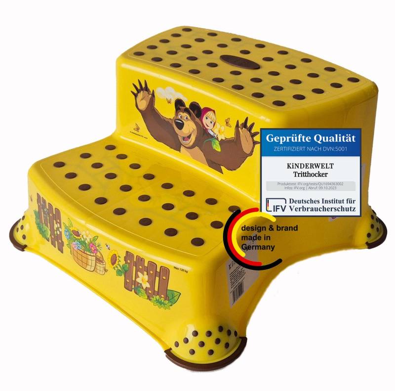 KiNDERWELT Tritthocker KiNDERWELT Premium zweistufiger Tritthocker für Kinder und Babys von KiNDERWELT