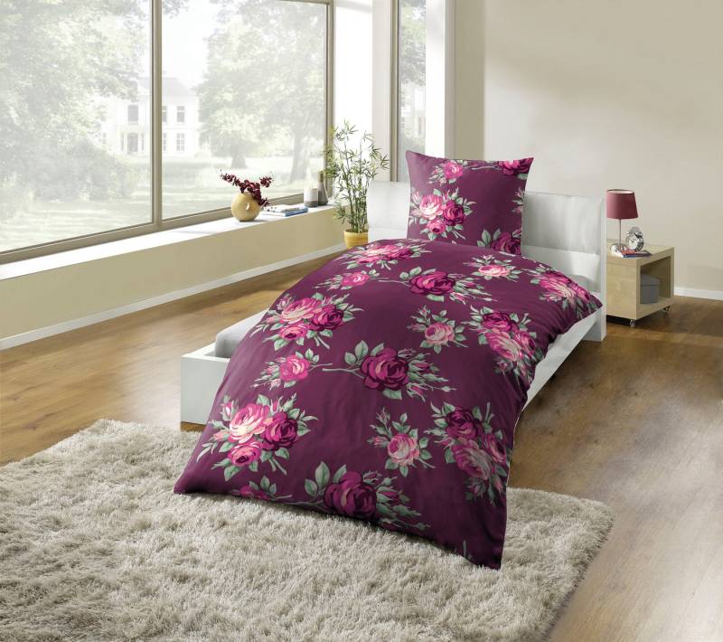 KiNZLER Bettwäsche Polycotton Flanell, Microfaser-Fleece, Polyester, 2 teilig, besonders weich von Kinzler