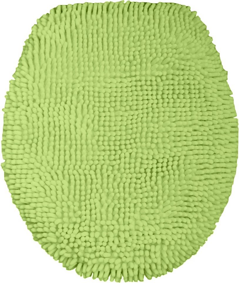 KiNZLER Badematte Chenille, Höhe 18 mm, rutschhemmend beschichtet, fußbodenheizungsgeeignet, Polyester, WC-Deckelbezug, Badteppich, Uni Farben, weich, als rechteckig & halbrund erhältlich von KiNZLER