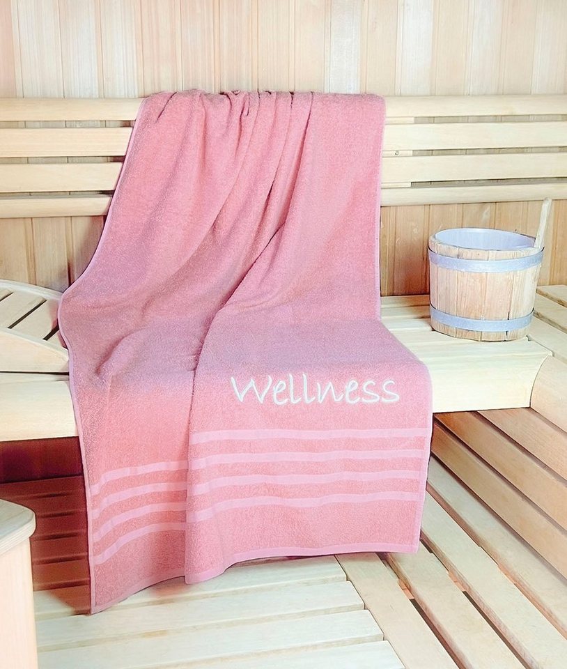 KiNZLER Saunatuch Wellness, Sauna - Größe 90/200 cm, Jacquard (Spar-Set, 2-St), leichte Qualität, verschiedenen Designs, auch als 2er Set von KiNZLER