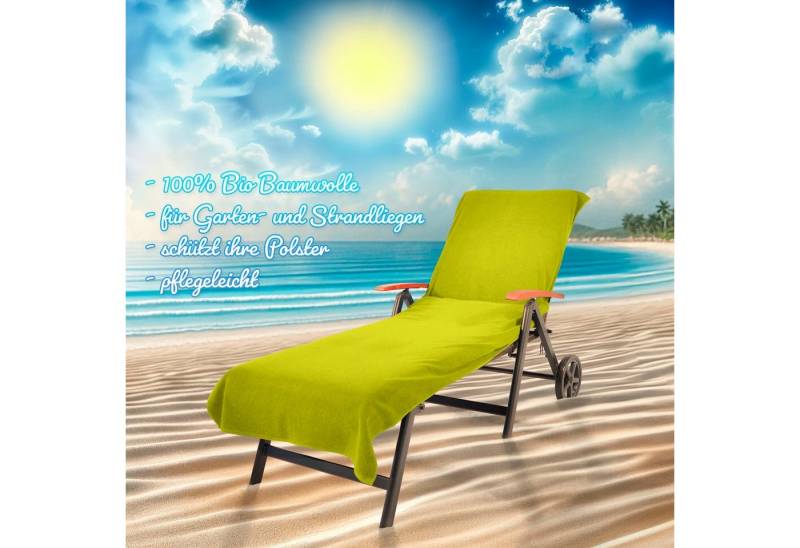 KiNZLER Strandtuch Frottier-Liegenbezug, 100% Baumwolle, Walkfrottee (1-St), Liegen-Handtuch, Uni Farben, weich & flauschig, auch als 2er Set von KiNZLER
