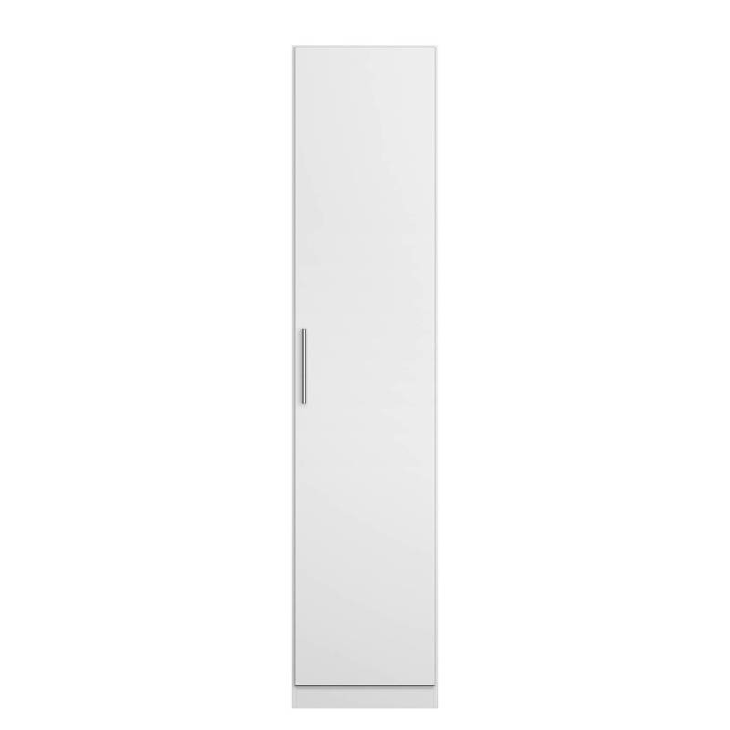 home24 Drehtürenschrank V 47 x 197cm Weiß/Alpinweiß von home24