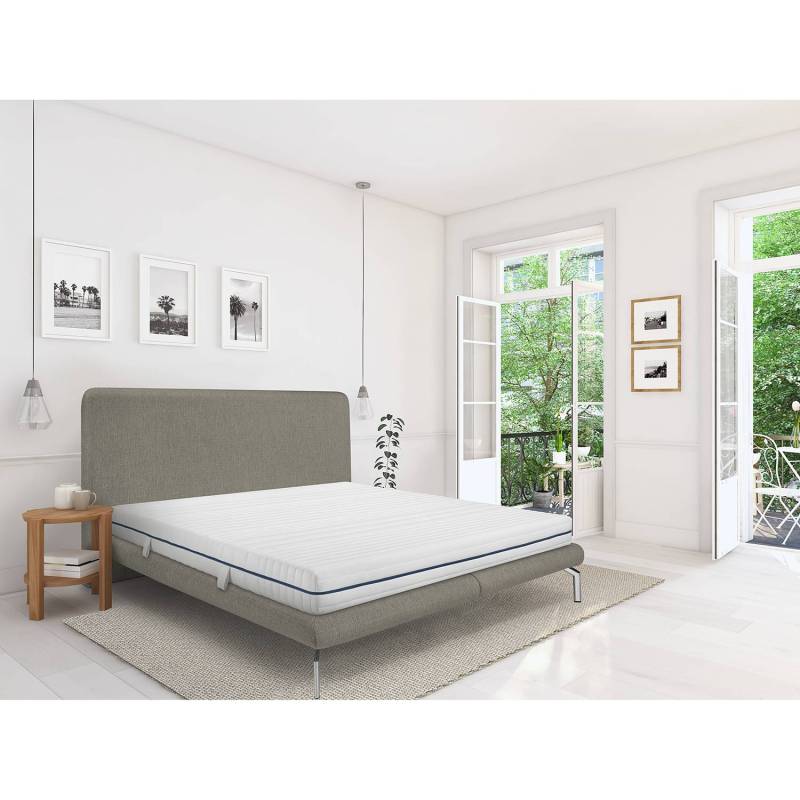 home24 Kaltschaummatratze Silber 140 x 200cm H4 Kern: Kaltschaum Bezug: Doppeltuch Weiß von home24