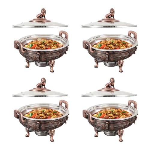 Gerichte und Lebensmittelwärmer 2/4 Pack - Runde Catering -Buffet R Set für Küchenparty -Essbuffet - Beinhaltet Lebensmittelpfanne und Kraftstoffhalter Gerichte und Lebensmittelwärmer 2/4 Pack - Runde Catering -Buffet R Set für Küchenparty -Essbuffet - Beinhaltet Lebensmittelpfanne und Kraftstoffhalter von Kiaoeiuyti