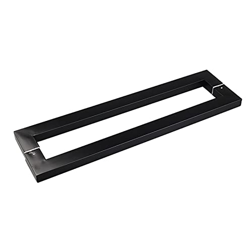 Kiaoeiuyti Gate -Hardware -Türgriff nach hinten nach hinten Installation Glastürgriff Schiebetürgriff Edelstahl Schwarzer Quadratröhre Griff (600 × 562 mm) von Kiaoeiuyti