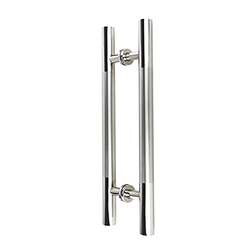 Kiaoeiuyti Gate Hardware verdickte Edelstahl Temperierte Glas Türgriff KTV Office Schiebetür Push -Pull -Türgriff Handlauf - einfach zu installieren, 6 Größen/60 x 40 cm von Kiaoeiuyti