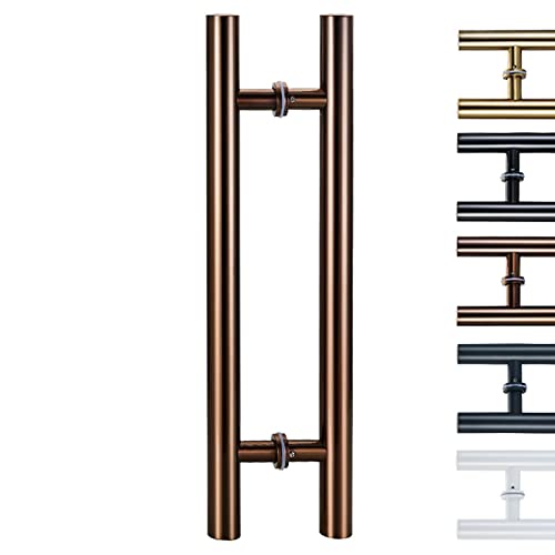 Kiaoeiuyti H Form Türziebel Griffdurchmesser 38 mm/1,5 Zoll, Heavy Duty Square -Schiebetürgriffe, Türgrabungsstange für Bath Bank Office Shopping Mall Hotel (Roségold 60 cm/23 5/8 "40 cm) von Kiaoeiuyti