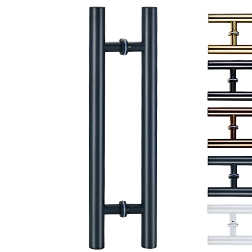 Kiaoeiuyti H Form Türzuggriff Griffdurchmesser 38 mm/1,5 Zoll, Heavy Duty Square -Schiebetürgriff, Türgrabungsstange für Bath Bank Office Shopping Mall Hotel (Dunkelgrau 50 cm/19 3/4 "30 cm) von Kiaoeiuyti
