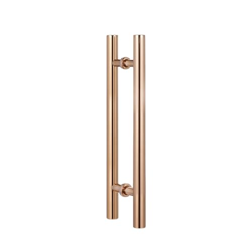 Kiaoeiuyti Moderne rosariode Gold doppelseitig Push Pull GlaStürgriffe für Scheunentüren 80x50 cm Grab -Stange für Innen-/Außentüren von Kiaoeiuyti