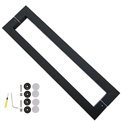 Kiaoeiuyti Rechteck -Türgriffe Hardware -Set - 38x25 mm Stange, Hochleistungsstahlstahlstahl für Esshalle/Einkaufszentrum/Büro/Haus, Schleifsturmtür Pull -Push -Griff (schwarz 103,8 cm/40 7/8 ") von Kiaoeiuyti
