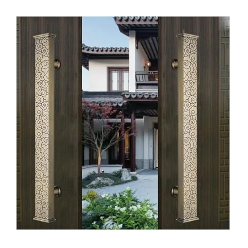 Kiaoeiuyti Schiebetür-Griff Aluminium-Legierungs-Schwung-Türgriff, luxuriöser schwerwiegender zweiseitiger Schiebetürgriff, geeignet für Home Hotel Shop (Messing, 180 cm/70,87 ") von Kiaoeiuyti