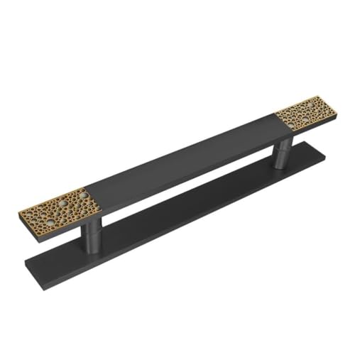 Kiaoeiuyti Schiebetürgriff luxuriöser doppelseitiger Schwung-Türgriff, H-Typ-Aluminium-Legierungs-Schiebetürgriffe für Haushaltswerte (schwarz, 180 cm/70,87 ") von Kiaoeiuyti
