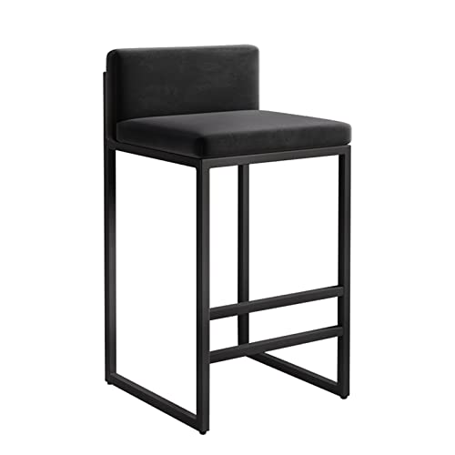 Kiaoeiuyti Thekenhöhe 25" Barhocker mit Rückenlehne für die Küchentheke. Moderne gepolsterte Barhocker, Esszimmerstühle für die Kücheninsel Interesting Life von Kiaoeiuyti