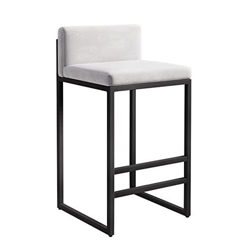 Kiaoeiuyti Thekenhöhe 25" Barhocker mit Rückenlehne für die Küchentheke. Moderne gepolsterte Barhocker, Esszimmerstühle für die Kücheninsel Interesting Life von Kiaoeiuyti