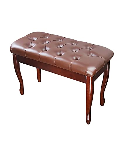 Klavierhocker aus Kunstleder, Duet-Klavierbank aus Leder, Deluxe-Klavierhocker aus Holz mit großer Aufbewahrungsbox, Keyboardbank, Schminkhocker, 76 x 35 x 49 cm, perfekt für den privaten und von Kiaoeiuyti