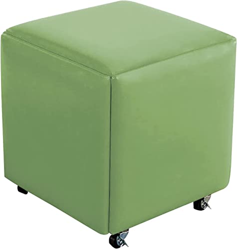 Starke stapelbare Hocker, wasserdichter und schmutzabweisender Leder-Fußhocker, Bank-Fußhocker mit Rollen, tragend und stabil, sicher Interesting Life von Kiaoeiuyti