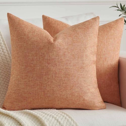 Kiatuniya Kissenbezug 40x40 cm Orange Boho Kissen Dekokissen Sofakissen Modern Kissenhülle Leinenoptik Einfarbig Landhausstil Herbst kissenbezüge für Bett Wohnzimmer Schlafzimmer 2er Set Kiatuniya Kissenbezug 40x40 cm Orange Boho Kissen Dekokissen Sofakissen Modern Kissenhülle Leinenoptik Einfarbig Landhausstil Herbst kissenbezüge für Bett Wohnzimmer Schlafzimmer 2er Set von Kiatuniya