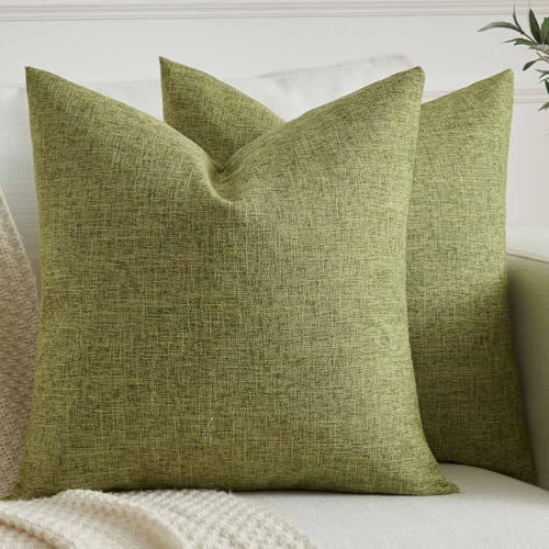 Kiatuniya Kissenbezug 40x40 cm Salbeigrün Boho Kissen Dekokissen Sofakissen Modern Kissenhülle Leinenoptik Einfarbig Landhausstil Herbst kissenbezüge für Bett Wohnzimmer Schlafzimmer 2er Set Kiatuniya Kissenbezug 40x40 cm Salbeigrün Boho Kissen Dekokissen Sofakissen Modern Kissenhülle Leinenoptik Einfarbig Landhausstil Herbst kissenbezüge für Bett Wohnzimmer Schlafzimmer 2er Set von Kiatuniya