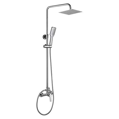 Extra lange Einhebel-Duschsäule Modell SIO Rundrohr ausziehbar in der Höhe von 100 bis 150 cm inkl. Handbrause und Sprühkopf mit quadratischem Design Extra lange Einhebel-Duschsäule Modell SIO Rundrohr ausziehbar in der Höhe von 100 bis 150 cm inkl. Handbrause und Sprühkopf mit quadratischem Design von Kibath