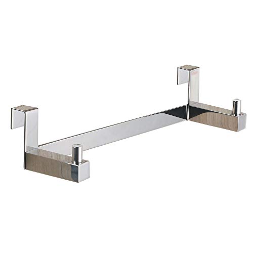 Kibath 401523 Doppelseitiger Kleiderbügel für Badezimmer, 20 cm Lang. Hängen Sie es auf die Möbel. Aus Edelstahl mit glänzendem Chrom-Finish. Garantierte Original-Ersatzteile. von OXEN