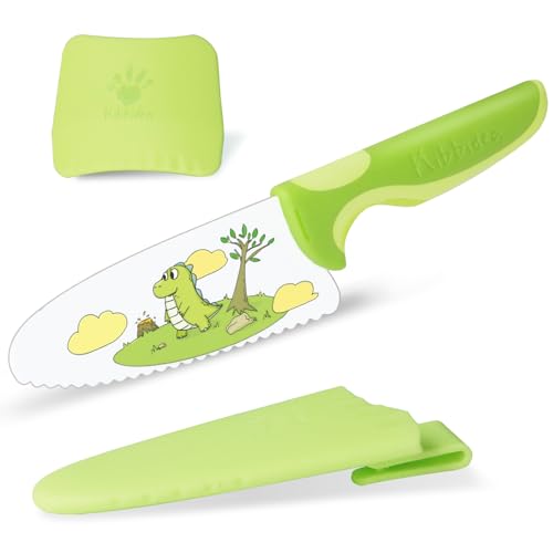 Kibbidea 2-teilig Le Petit Chef Kindermesser-Set für Kinder, und ab 3 jahre Küchenmesser, Edelstahl, Abgerundete Klinge, Kochmesser von Kibbidea