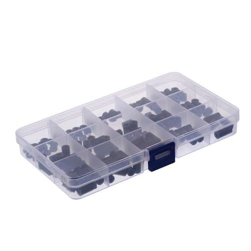 140Stücke Nylon Isolierscheiben Flache Unterlegscheiben für Sanitär Hydraulik Industrielle Anwendungen Stabiler Aufbewahrungsbox von Kichvoe