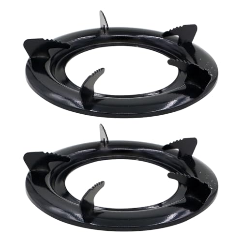 Kichvoe Feuer Herd Gasaufsatz 2Pcs Gusseisen Wok Stützring Feuerofen Abdecken Windschutz Gasherd Feuerhalterhalter Halterhalter Herd Gasherd- Werkzeuge Gaskocher Aufsatz Ring Kochfeld Trivet von Kichvoe