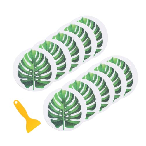 Kichvoe 1 Satz rutschfeste Badewannenaufkleber Teiliges Selbstklebende Peva Sticker Buntem Blattdesign für Badewanne und Sicherer Halt und rutschfest von Kichvoe