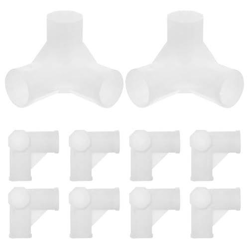 Kichvoe 10 Stück 3-Wege-Verbinder: Kunststoff-T-Stück für Kleiderstangen-Verbinder für Segeltuchkleiderschränke, Schuhregale und Trockner – Mehrzweck-Stangenadapterbeschläge für das Schlafzimmer Kichvoe 10 Stück 3-Wege-Verbinder: Kunststoff-T-Stück für Kleiderstangen-Verbinder für Segeltuchkleiderschränke, Schuhregale und Trockner – Mehrzweck-Stangenadapterbeschläge für das Schlafzimmer von Kichvoe