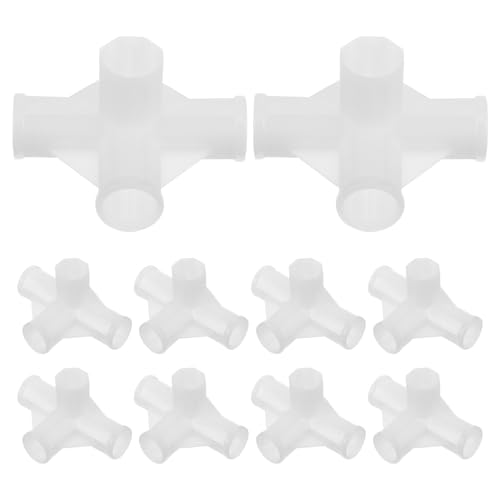 Kichvoe 10-teiliger Vierwegeverbinder: Kunststoff-Verbindungsstück für Kleiderstangen aus Kunststoff für Kleiderschränke, Schuhregale und Trockner aus Segeltuch – Mehrzweck-Stangenadapterbeschläge Kichvoe 10-teiliger Vierwegeverbinder: Kunststoff-Verbindungsstück für Kleiderstangen aus Kunststoff für Kleiderschränke, Schuhregale und Trockner aus Segeltuch – Mehrzweck-Stangenadapterbeschläge von Kichvoe
