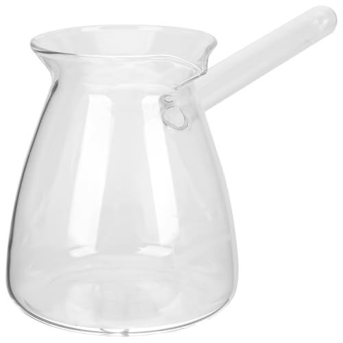 Kichvoe Türkische Kaffeekanne 450ml aus Borosilikatglas turkish coffee pot mit Seitengriff für Herd, Milchwärmer Schokoladenschmelzer Tee und Kaffee, spülmaschinenfest Kichvoe Türkische Kaffeekanne 450ml aus Borosilikatglas turkish coffee pot mit Seitengriff für Herd, Milchwärmer Schokoladenschmelzer Tee und Kaffee, spülmaschinenfest von Kichvoe