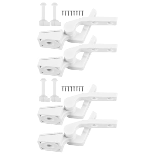 Kichvoe 2 Sets weißes Reparaturset für Toilettensitzscharniere, universelle Kunststoffhalterungen mit Befestigungsbolzen und Schrauben für Toilettensitz-Ersatzzubehör Kichvoe 2 Sets weißes Reparaturset für Toilettensitzscharniere, universelle Kunststoffhalterungen mit Befestigungsbolzen und Schrauben für Toilettensitz-Ersatzzubehör von Kichvoe