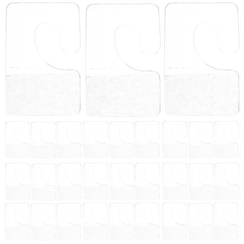 Kichvoe 200 Stück transparente Aufhängelaschen, Haken, selbstklebende Aufhängelaschen, transparente Kunststoff-Haken zum Aufhängen von Etiketten für die Ladenauslage in Geschäften von Kichvoe