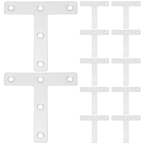 Kichvoe 30 Stück Edelstahl Winkelverbinder - Eckplatte T-förmige Verstärkung - Metall Möbelverbindung - Eckklammer für Regale und Schubladen Kichvoe 30 Stück Edelstahl Winkelverbinder - Eckplatte T-förmige Verstärkung - Metall Möbelverbindung - Eckklammer für Regale und Schubladen von Kichvoe