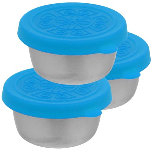 Kichvoe 3stücke Edelstahl Saucenbecher Mit Deckel Runde Tragbare Dipschalen Für Bbq Picknick Und Salatdressing Auslaufsicher Und Leicht Zu Reinigen Kichvoe 3stücke Edelstahl Saucenbecher Mit Deckel Runde Tragbare Dipschalen Für Bbq Picknick Und Salatdressing Auslaufsicher Und Leicht Zu Reinigen von Kichvoe