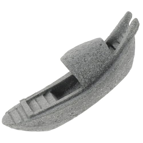 Kichvoe Aquarium Deko Kleine Boot Landschaft Ornament Lebensecht Fisch Tank Dekoration Naturgetreues Modell für Tisch und Büro von Kichvoe