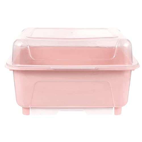 Kichvoe Zubehör Babyflaschen Trockenbox mit Deckel Füttern Pflegeflasche Castlery Box Container St?mchen Schüssel Schüsselküche Küchenschrank Tisch Organizer (Pink) Geschirrsieb von Kichvoe