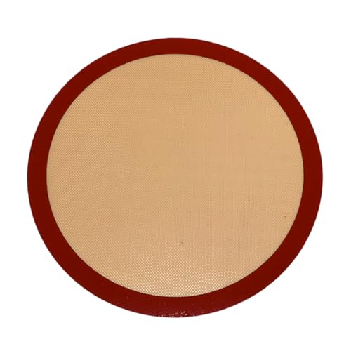 Kichvoe Silicone Baking Mat Antihaft-Pastry-Baking Mat Für Pizza Wiederverwendbare Silikonmatte Rund Φmm Hitzebeständig Und Spülmaschinenfest von Kichvoe
