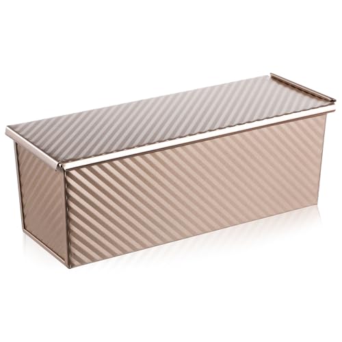 Kichvoe Brotbackform Antihaftbeschichtete Kastenform Zum Backen Rechteckige Kastenform Toastbox Metallbrotform Mit Deckel Küchenbackform 1.65lb-750g Kichvoe Brotbackform Antihaftbeschichtete Kastenform Zum Backen Rechteckige Kastenform Toastbox Metallbrotform Mit Deckel Küchenbackform 1.65lb-750g von Kichvoe