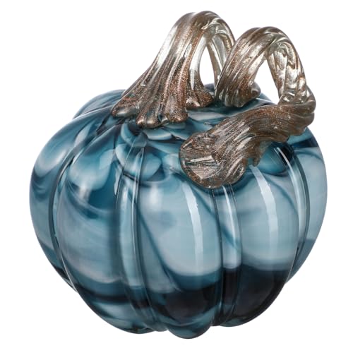 Kichvoe Farbenfroher Glas Kürbis Dekoration Handgefertigt Künstlerisch für Schreibtisch Wohnraum Herbstdeko Geschenkidee von Kichvoe