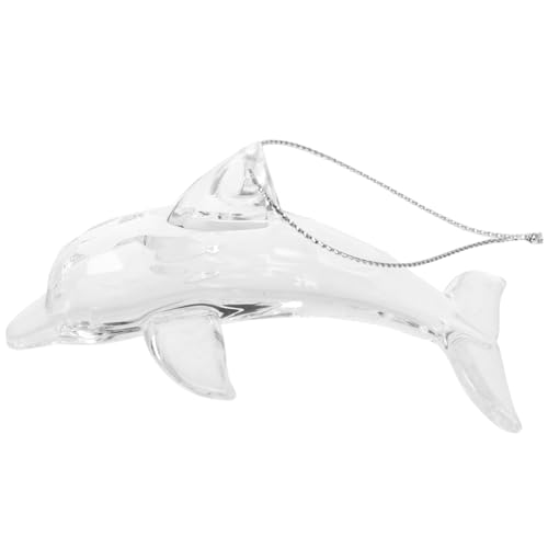 Kichvoe Glas-Delfin-Hängeornamente Acryl-Delfin-Hängeanhänger Weihnachtsbaum-Hänge-Delfinstatue Für Weihnachtsbaumdekorationen Mit Meeresmotiv von Kichvoe