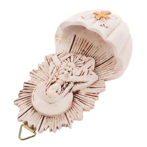 Kichvoe Katholische Wanddekoration aus Resin Weihwasserfontäne für Eingänge und Wohnzimmer Wandhängung für Kirchen oder zur Ersten von Kichvoe