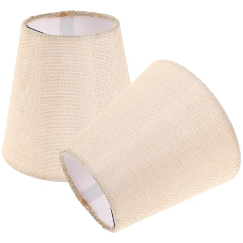 Kichvoe Kleiner Lampenschirm Zum Aufstecken 2 Stück Stoff-Lampenschirme Zum Aufstecken Ersatz Für Tisch-Kronleuchter Wand-Stehlampen von Kichvoe