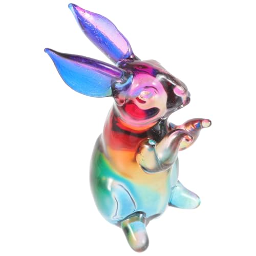 Kichvoe Kristall-Osterhasen-Figuren Frühlings-Osterkaninchen-Dekoration Statue Tierskulptur Tafelaufsatz Tisch Zuhause Geschenkdekoration von Kichvoe