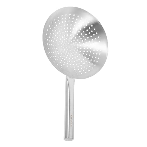 Kichvoe Sieb Werkzeug Küchen - Skimmerl?ffel Gro? Schaufel Colander Slotted Ladle Koch Skimmer zum Küchenkochen- 30 Cm Kesselheber Abdeckung Metallsieb Handhaben von Kichvoe