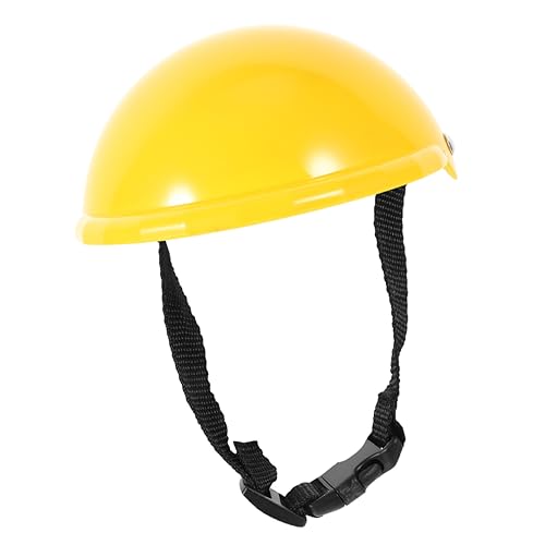 Kichvoe Lustiger Verstellbarer Hunde Sicherheitshelm aus Dekorativer Schutzhelm für Kleine Haustiere Sicherheitsverschluss für Partys und Sonnenschutz von Kichvoe