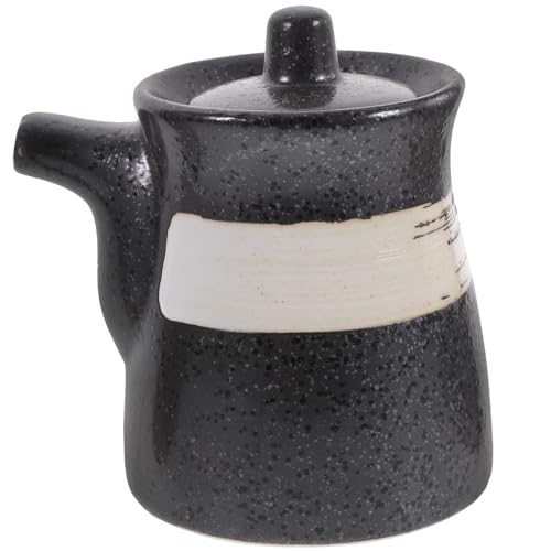 Kichvoe Mini Kühlschrank Keramik?l- Spender Flasche Japanischer Sojasauce- Spender Flasche Essig Cruet mit Ausgie?en Flüssiger Gewürzspender für Küchenkochen Schwarz 160 Getränkekühlschrank von Kichvoe
