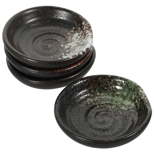 Kichvoe Tapas Schalen 4Pcs Japanische Sauce- Gerichte Keramik Diping Bowl Soy Essigsauce Schüssel Sushi Soja- Vorspeisen für Heimküchen Restaurant (Verschiedene) Tapas Schalen Müslischüssel von Kichvoe