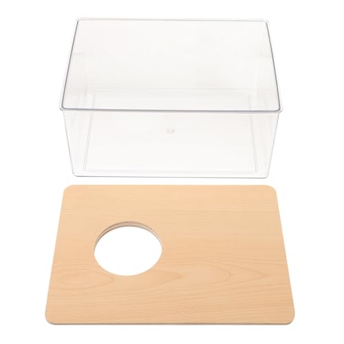 Kichvoe Transparente Hamster Sandbad Box mit Multifunktionalem Design als Sandbad und Toilette Leicht zu Reinigen Beobachten Geeignet für Hamster Meerschweinchen Chinchillas und Kleintiere von Kichvoe